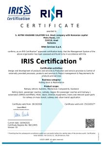 Certificat IRIS actualizat 2025-1