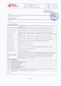 Declaratia de aplicabilitate SI-1